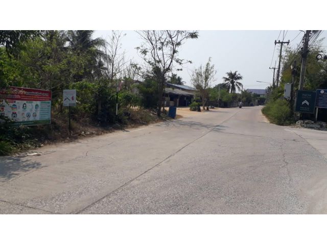 ที่ดิน 307 ตรว.ตะเคียนเตี้ย หน้าถนนหลัก หลังติดห้วย ใกล้มอเตอร์เวย์ 700 ม.