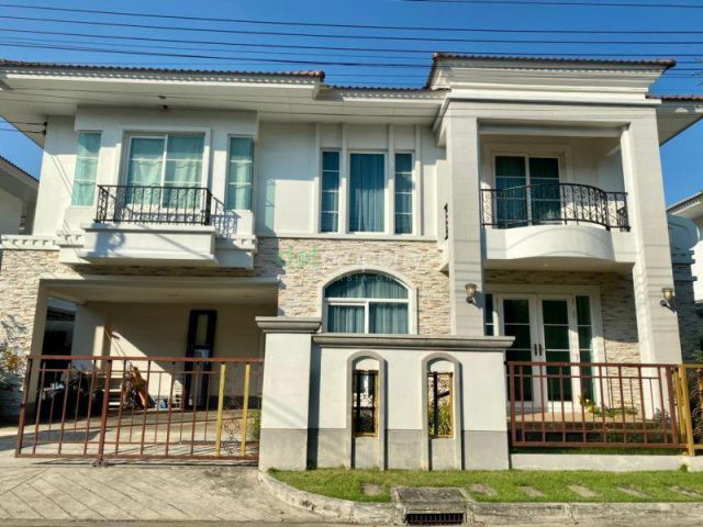 PR385 ขาย/ให้เช่า บ้านเดี่ยว มบ.คาซ่า แกรนด์ อ่อนนุช วงแหวน 2 ชั้น 3 ห้องนอน 4 ห้องน้ำ สไตล์ยุโรป บรรยากาศร่มรื่น