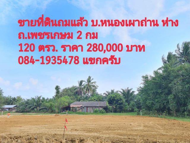 ขายที่ดินถมแล้ว บ้านหนองเผาถ่าน อ.ชะอำ จ.เพชรบุรี