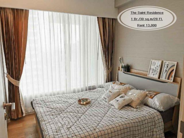 เช่า- The Saint Residence /1 นอน/ 30 ตร.ม. /ชั้น 28 ใกล้ MRT พหลโยธิน เช่า 13,000