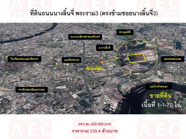 ขายที่ดิน นางลิ้นจี่  ซอย นางลิ้นจี่ 3แขวง ช่องนนทรี เขต ยานนาวา