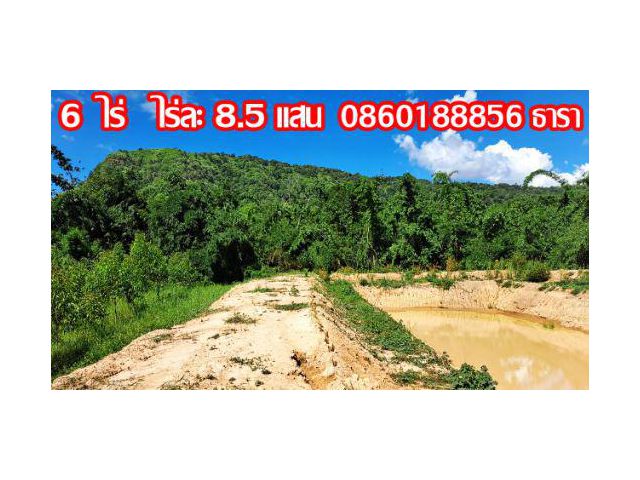 ((มีคลิป)) ขายที่ดินทางใกล้ทางขึ้นเขาใหญ่ ปราจีนบุรี เนื้ัอที่ 6 ไร่ ราขายที่ดินทางใกล้ทางขึ้นเขคาไร่ละ 8.5 แสน