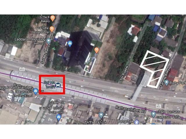 ขายที่ดินถมแล้ว ติดสถานีรถไฟฟ้าMRTไทรม้า