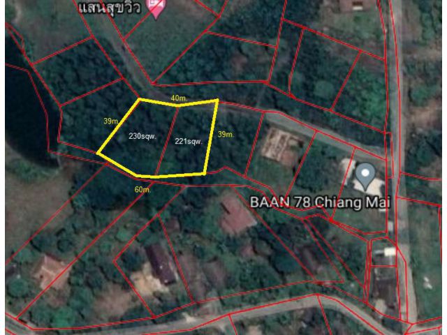 ขายที่ดินแม่ริม  เนื้อที่ 221,230 ตร.ว. วาละ 5,500 ต.แม่แรม อ.แม่ริม จ.เชียงใหม่