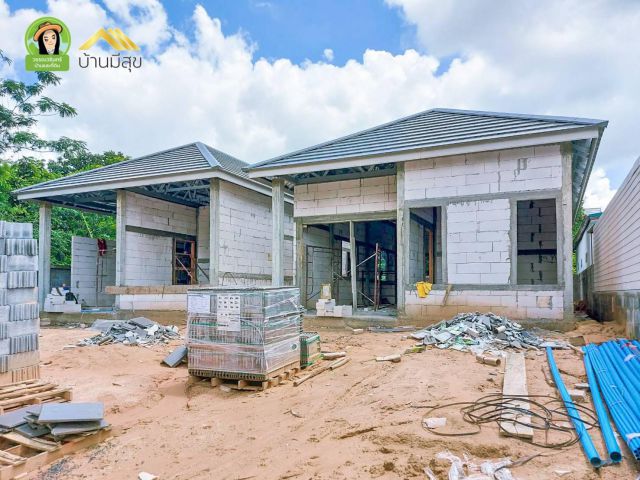 บ้านสั่งสร้างใหม่  เปิดให้จอง️   บ้านมีสุข-นิคม เพียง 2 หลังเท่านั้น️