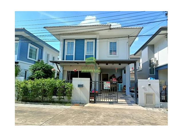 หมู่บ้าน พฤกษาวิลเลจ 28 บางใหญ่ แก้วอินทร์ ขายด่วน บ้านแฝด 2 ชั้น เนื้อที่ 35.70 ตร.ว ต่อเติมครบ พร้อมอยู่อาศัย