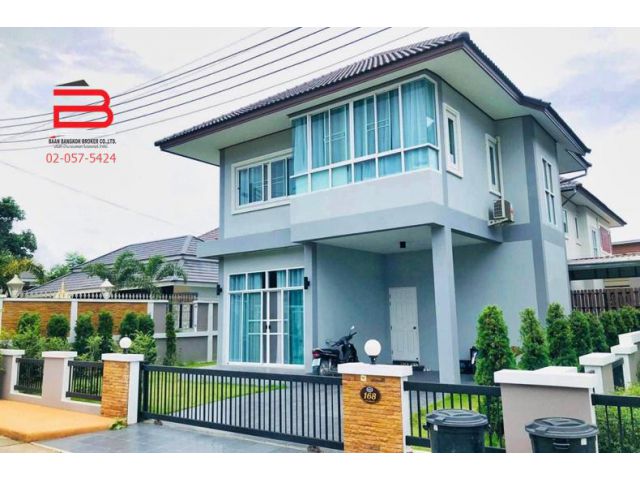 บ้านเดี่ยว 2 ชั้น หลังมุม ม.แฮปปี้แลนด์ฝาง เนื้อที่ 55.5 ตรว.อ.ฝาง จ.เชียงใหม่