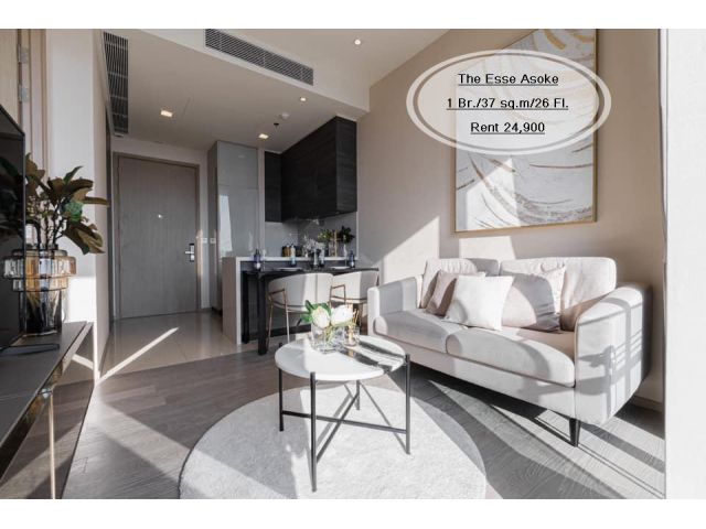 เช่า - The Esse Asoke /37 ตร.ม/1 นอน/ชั้น 26 ใกล้ BTS อโศก เช่า 24,900