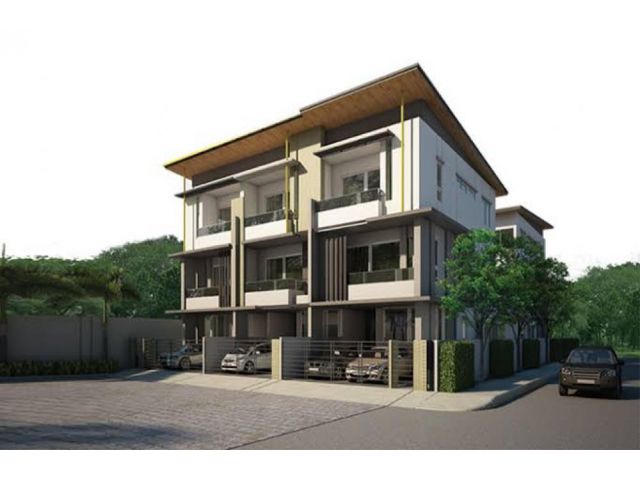 PJTH446 ให้เช่าและขายทาวน์โฮม3ชั้น ห้องมุม วิวสวน สายไหม