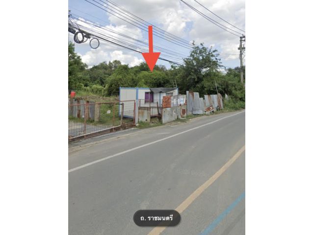 PJL462 ให้เช่าที่ดินริมถนน เนื่อที่ 210 ตรว ซอยราชมนตรี รูปร่างที่ดินสี่เหลี่ยมผืนผ้า