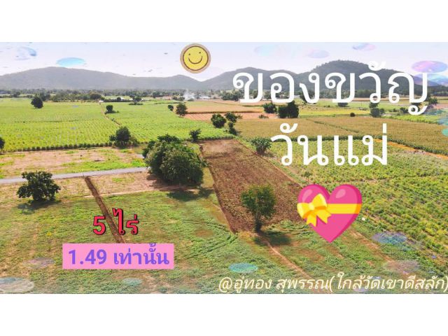 ขายที่ดินวิวเขาสวย อ.อู่ทองใกล้วัดเขาดีสลัก เหมาะสร้างบ้านสวนเกษตรยามเกษียณ