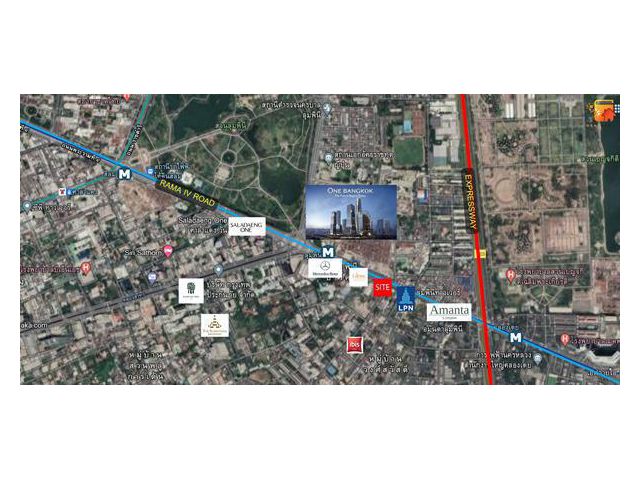 ขายที่ดินทำเลทองบนถนนพระราม4(ตรงข้าม ONE BANGKOK) 1-0-8.6 ไร่  ผังสีแดง พ.5 สร้างอาคารสูงได้ถึง 24 ชั้น พัช 098-789-4197