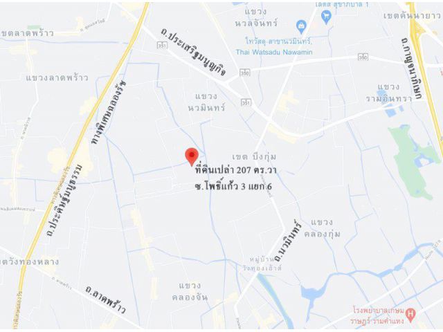 ขายที่ดินเปล่า เนื้อที่ 207 ตร.ว. ในซ.โพธิ์แก้ว 3