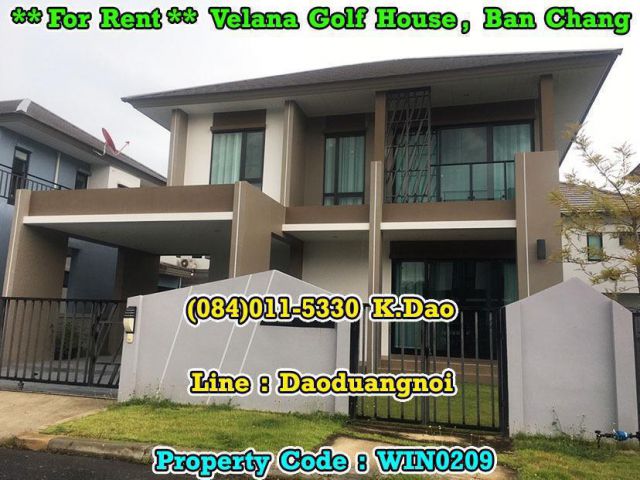 Velana Golf House, Ban Chang Located in Eastern Star Golf Course For Rent