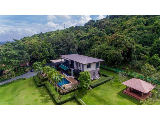 House for sale, Pool Villa Ocean View Village, Bangsaray 2 floors, Ocean View Village, Bang Saray, on a hill overlooking