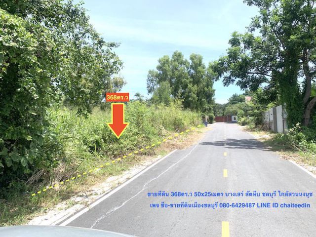 @@ขายที่ดิน 4แปลง เนื้อที่รวม 368ตร.ว บางเสร่ สัตหีบ ชลบุรี@@