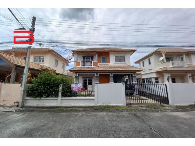 บ้านเดี่ยว 2 ชั้น โครงการ โรจนะการ์เด้นโฮม เนื้อที่ 50.5 ตรว. มี 3 นอน 2 น้ำ ถ.โรจนะ-อยุธยา จ.อยุธยา