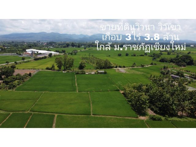ขายที่ดินแม่ริม วิวนา วิวเขา ใกล้ม.ราชภัฎ เนื้อที่ 2-1-87 ไร่ ยกแปลง 3.8 ล้าน
