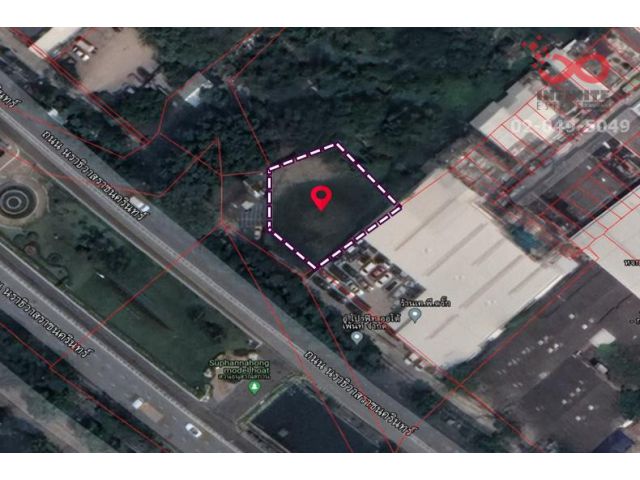 ขายที่ดินเปล่า 158.9 ตารางวา ติดถนนนราธิวาสราชนครินทร์  ถนนพระราม3