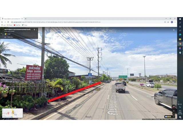 PR888ขายที่ดินติดถนนใหญ่อยู่ระหว่างโลตัสพลัสมอลและเซ็นทรัลเวสเกตบางใหญ่ 1ไร่ 2งาน 52.8ตารางวา