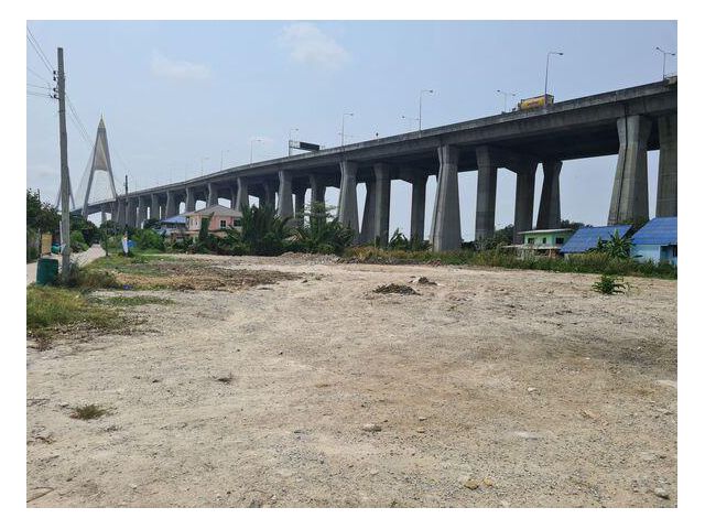 ขายที่ดินถมแล้ว แปลงสวย วิวสะพานภูมิพล สมุทรปราการ