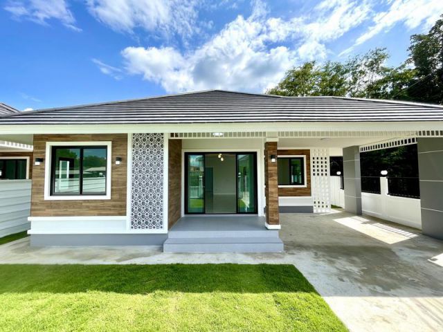 ขายบ้านสร้างใหม่โซนหางดง ใกล้โรงเรียนนานาชาติลานนา ถ.วงแหวนรอบสุดท้ายเชียงใหม่-หางดง