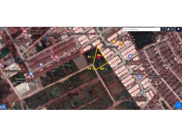 ขายที่ดินเปล่าซอยติดเมืองทองธานี ผังเมืองสีส้ม
