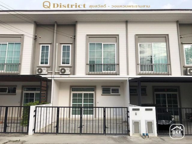 (ขาย) ** Q.District คิว ดิสทริค สุขสวัสดิ์-วงแหวนพระราม ทาวน์โฮม 2 ชั้น สไตล์ Modern สภาพใหม่ เเทบไม่เคยอยู่ ต่อเติมครัว