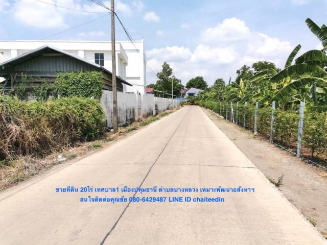 ##ขายที่ดิน 20ไร่ เหมาะพัฒนาอสังหาริมทรัพย์ เมืองปทุมธานี###