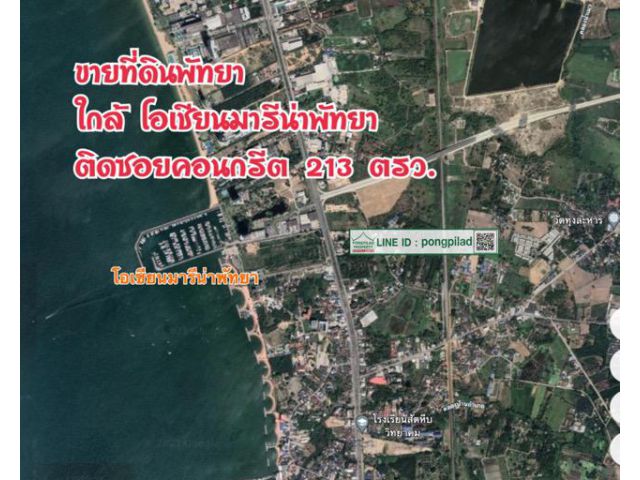 > ขายที่ดินพัทยา ใกล้โอเชียนมารีน่าพัทยา ติดซอยคอนกรีต 213 ตรว.