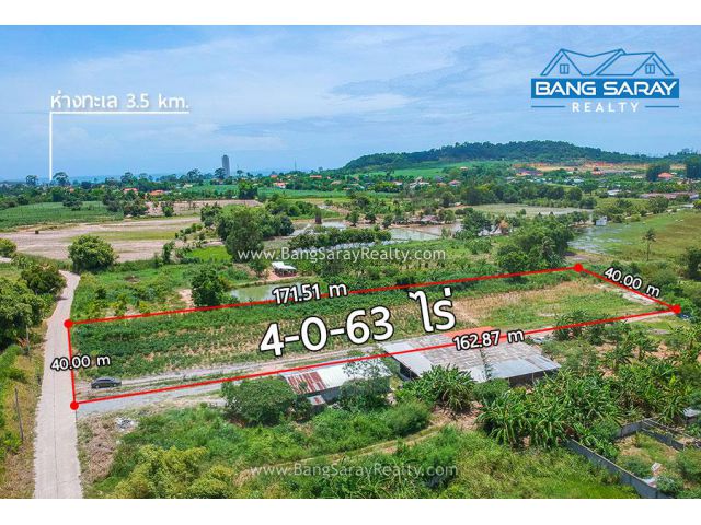 ขายที่ดิน 4-0-63 ไร่. บางเสร่  ใกล้อ่างเก็บน้ำห้วยตู้ ห่างทะเล 3.5กม.