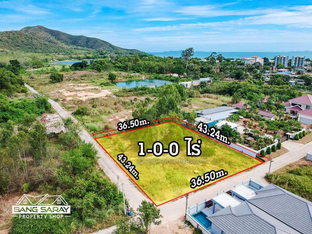 ขายที่ดิน 1 ไร่ ฝั่งทะเลบางเสร่ แปลงมุม ติดถนน 2 ด้าน วิวภูเขา