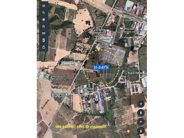 ###ขายที่ดินบ่อวิน ศรีราชา ชลบุรี ผังเมืองสีม่วงลาย เนื้อที่ 31.5ไร่###