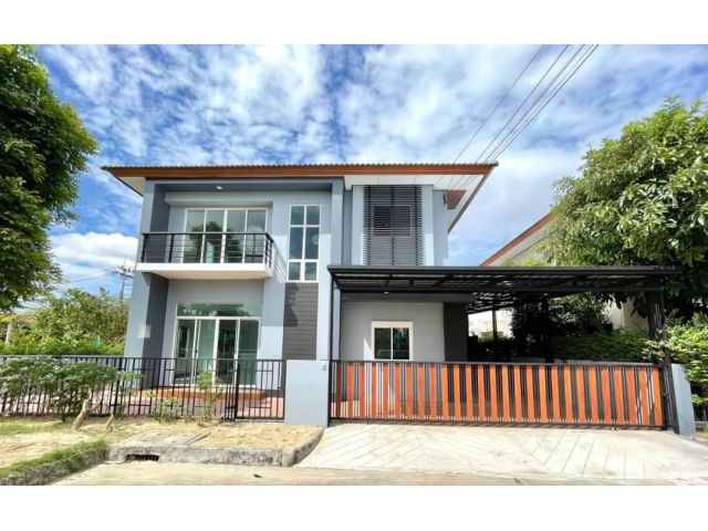 บ้านเดี่ยวในเครือแสนสิริ #หมู่บ้านพร้อมพัฒน์กรีนโนวา รามอินทรา หลังมุมด้านใน ติดสนามเด็กเล่น ต่อเติมห้องด้านหน้าแลห้องครัวเพิ่ม สิ่งอำนวยความสะดวกครบ