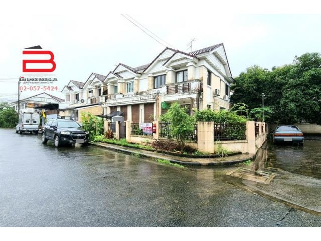 บ้านเดี่ยว 2 ชั้น หลังมุม โครงการ ทิพย์พิมาน บ้านริมคลอง เนื้อที่ 41 ตรว. มี 4 นอน 2 น้ำ จ.นนทบุรี