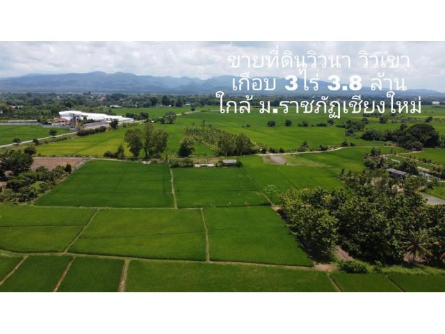 ขายที่ดินแม่ริม วิวนา วิวเขา ใกล้ม.ราชภัฎ เนื้อที่ 2-1-87 ไร่ ยกแปลง 3.8 ล้าน