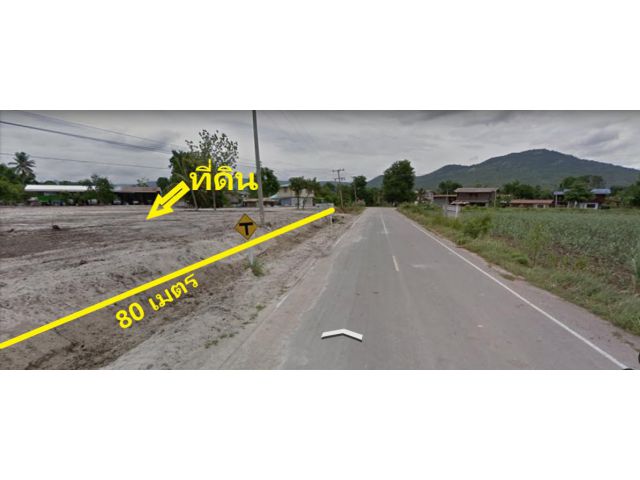 ขายที่ดินติดถนนลาดยาง ด้านหลังติดน้ำ ตำบลวังไทร อำเภอปากช่อง จังหวัดนครราชสีมา 7-2-74 ไร่