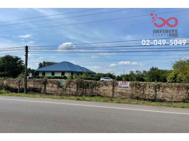 ขายที่ดินพร้อมบ้าน เนื้อที่ 22 ไร่ 3 งาน 63 ตารางวา ติดถนนใหญ่ ปากท่อ ราชบุรี