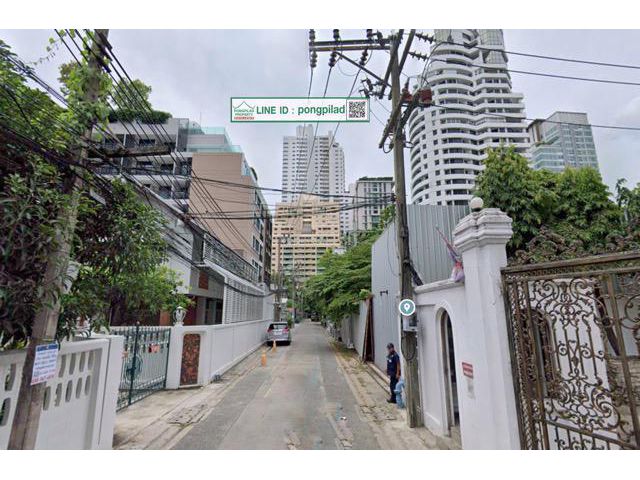 > ขายที่ดินซอยทองหล่อ แยกจากสุขุมวิท 55 รูปสวย ถมแล้ว 576.7 ตรว.