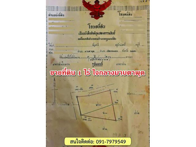 ขายที่ดินใจกลางมาบตาพุดสวยๆ 1 ไร่