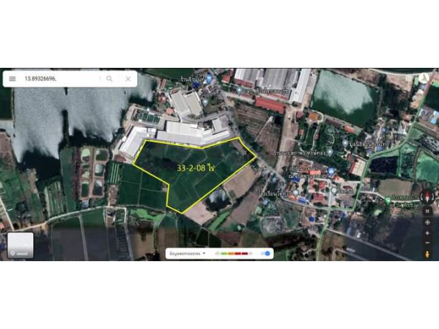 ขายที่ดิน33ไร่ ใกล้วัดทุ่งรี ทัพหลวง