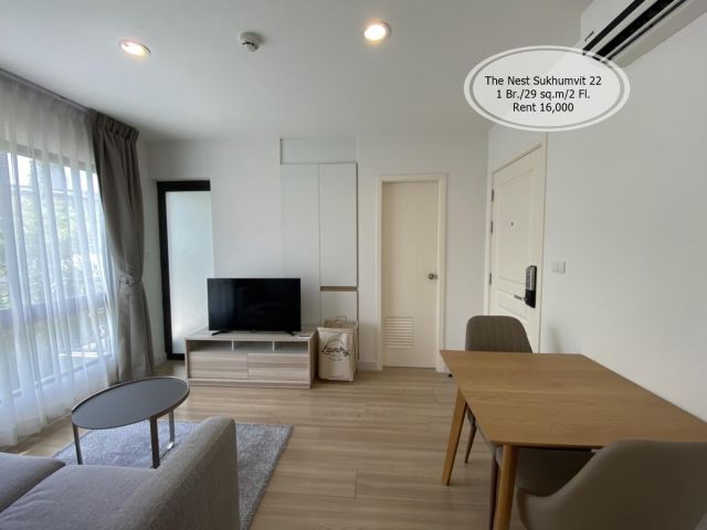 เช่า - The Nest สุขุมวิท 22 /29 ตร.ม/1นอน/ชั้น 2 ใกล้ BTS พร้อมพงษ์ เช่า 16,000