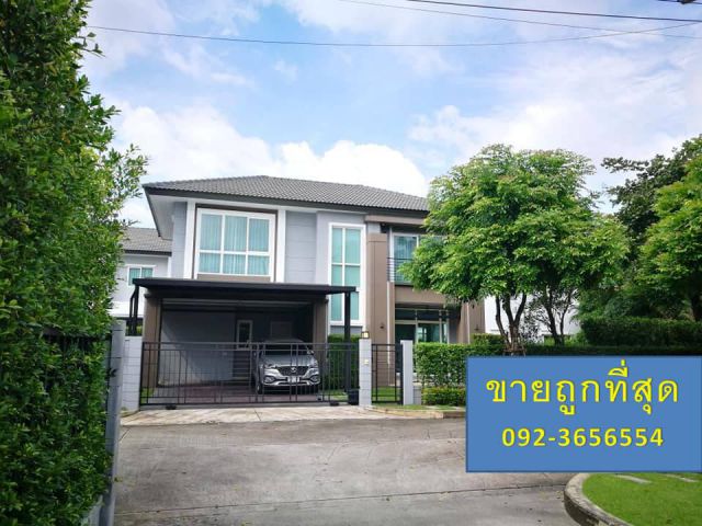 ขายบ้านเดี่ยว 2 ชั้น The City ปิ่นเกล้า พุทธมณฑลสาย 4 เนื้อที่ 111.1 ตรว. พื้นที่ใช้สอย 215 ตรม. 4 ห้องนอน 3 ห้องน้ำ บ้า