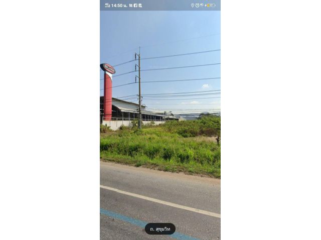 ขายที่ดินติดถนนสุขุมวิท 3ไร่15ตรว.ไร่ละ 29ล้าน ต.แสนสุข อ.เมือง จ.ชลบุรี