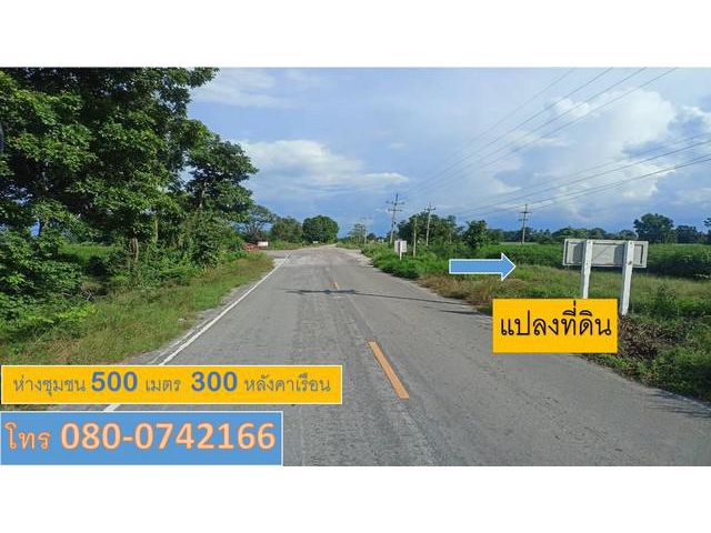 แบ่ง ขายที่ดินติดถนน โฉนด ครุฑแดง หันคา ชัยนาท