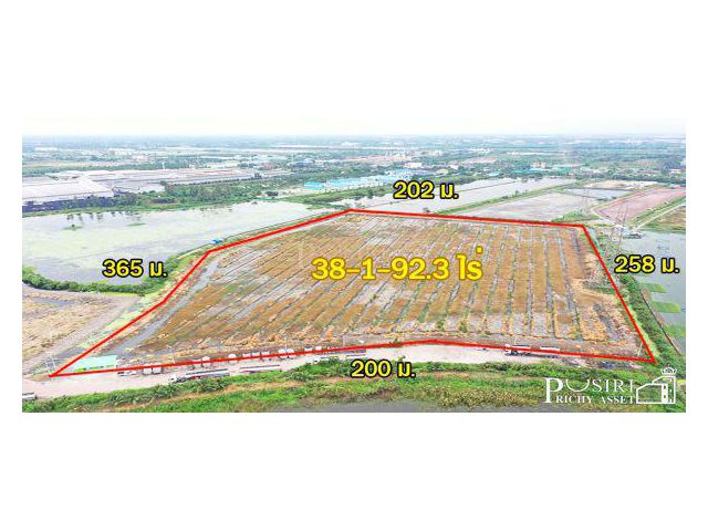 ที่สวยสร้างโกดัง 38ไร่เศษ หน้ากว้างถึง 200ม. ติดถนนที่รถเทรลเลอร์เข้าออกสบาย ใกล้ถนนบ้านแพ้ว พระราม2 คุ้มค่ากว่าที่อื่นๆ