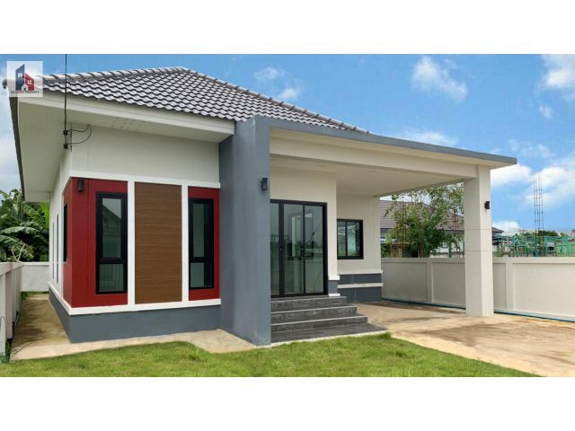บ้านเดี่ยว 3 ห้องนอน 2 ห้องน้ำ 1 ห้องครัว 1 ห้องนั่งเล่น ใกล้ศูนย์ราชการ