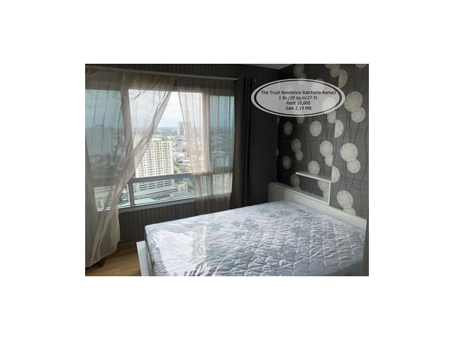 เช่า&ขาย- The Trust Residence Ratchada-Rama3/1 ห้องนอน/ 29 ตร.ม. /ชั้น  27 เช่า 10,000 /ขาย 2.19 ล้าน