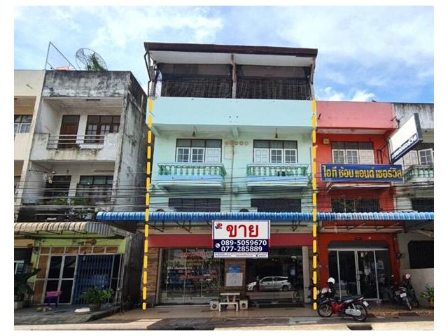 ขาย ตึก 2 คูหาติดกัน ถ.วัดโพธิ์ในลึก สุราษฎร์ธานี