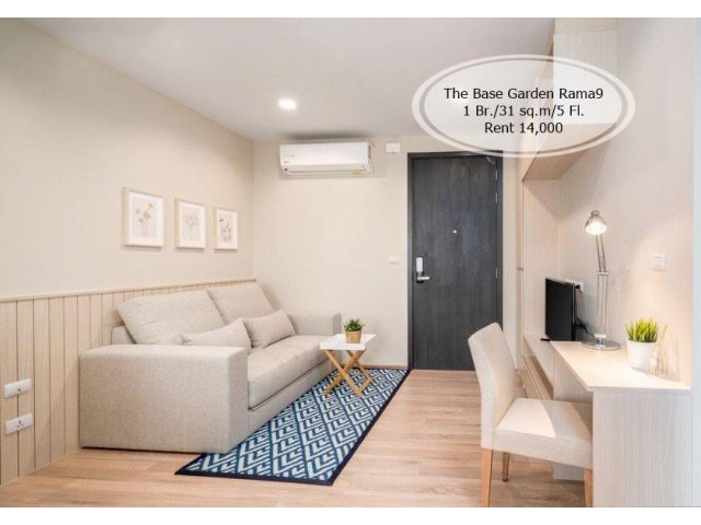 เช่า- The Base Garden Rama9/1 ห้องนอน/ 31 ตร.ม. /ชั้น  5  เช่า 14,000